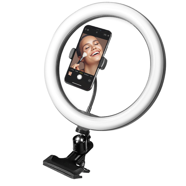 Support Selfie Smartphone avec Anneau Lumineux 10w Ring Light 27